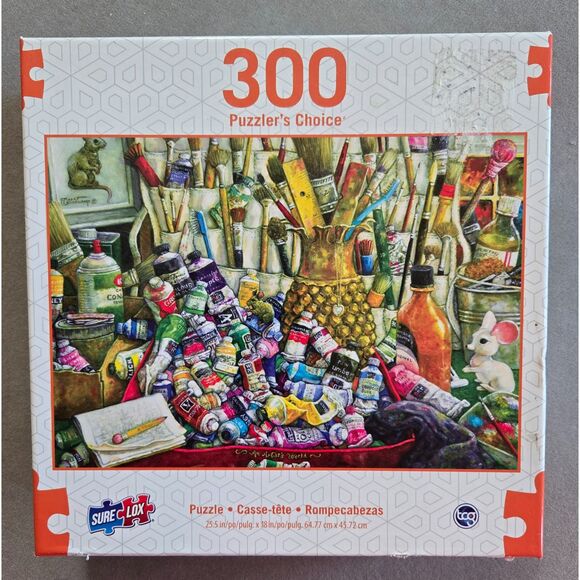 TCG Surelox An Artist's World 300 pc Janet Kruskamp 2021 Complete Preowned - Picture 1 of 5